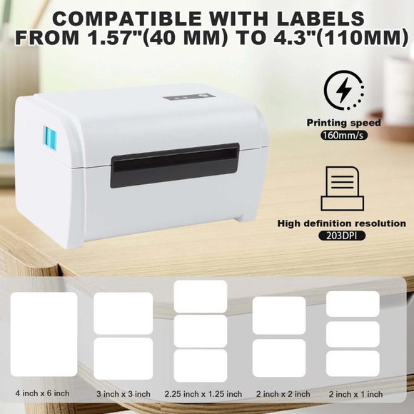 (02) NUCOUN Desktop Thermal Label Printer - USB connection - Picture 3 of 10